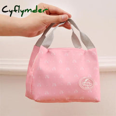 Cyflymder Picnic Travel Lunch Bag Thermal Insulated Box Bento Pouch Dinner Insulation Student Cute
