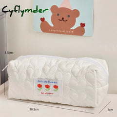 Cyflymder Pillow Pencil Case Girl Makeup Bag Portable Stationery Large-Capacity Student Coin