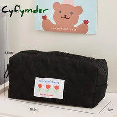 Cyflymder Pillow Pencil Case Girl Makeup Bag Portable Stationery Large-Capacity Student Coin