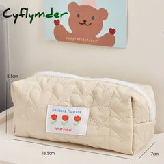 Cyflymder Pillow Pencil Case Girl Makeup Bag Portable Stationery Large-Capacity Student Coin