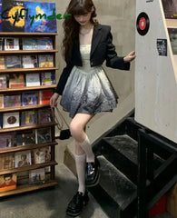 Cyflymder Pink Kawaii Sweet Party Mini Dress Women Bow Korean Style Elegant Strap Female France