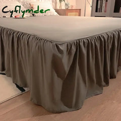 Cyflymder Pink Ruffled Seersucker Duvet Cover Set 3/4pcs Soft Lightweight Down Alternative Grey Bedding Set with Bed