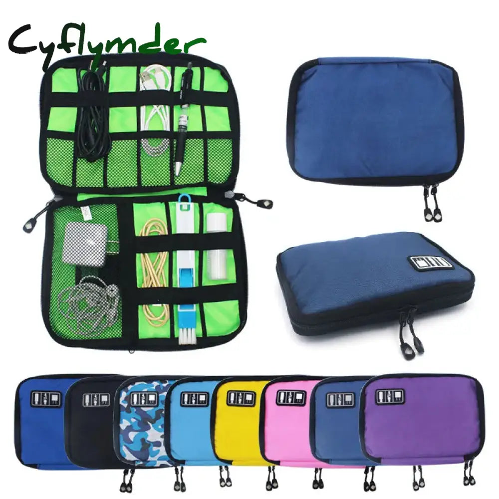 Cyflymder Portable Cable Organizer Bag Travel Digital Electronic Accessories Storage Usb Charger