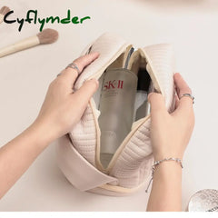 Cyflymder Portable Cosmetic Bags Women Travel Dry Wet Separation Makeup Storage Handbag Overnight