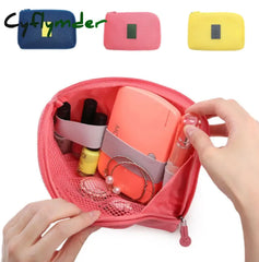 Cyflymder Portable Data Cable Storage Bag Earphone Wire Organizer Case For Headphone Line Headset
