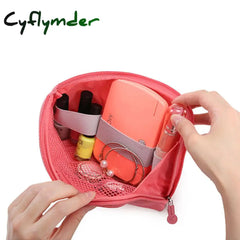 Cyflymder Portable Data Cable Storage Bag Earphone Wire Organizer Case For Headphone Line Headset