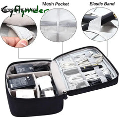 Cyflymder Portable Digital Storage Bag Usb Gadget Waterproof Cable Organizer Pouch Electronics
