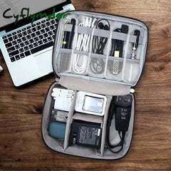 Cyflymder Portable Digital Storage Bag Usb Gadget Waterproof Cable Organizer Pouch Electronics