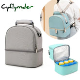 Cyflymder Portable Double Layer Cooler Lunch Bag Oxford Cloth Thermal Insulated Picnic Food Bento