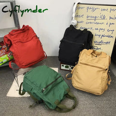 Cyflymder Portable Ladies Canvas School Backpack Trendy Cool Boy Girl Travel Student Bag Male