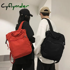 Cyflymder Portable Ladies Canvas School Backpack Trendy Cool Boy Girl Travel Student Bag Male