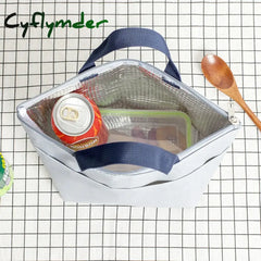 Cyflymder Portable Lunch Box Bag Embroidery Names School Food Storage Bags Beer Cooler Handbag