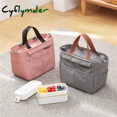 Cyflymder Portable Lunch Box Insulated Thermal Bag Picnic Food Cooler Pouch Large Capacity Shoulder