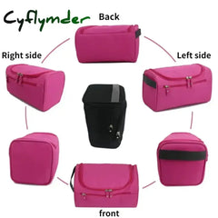 Cyflymder Portable Makeup Bag Unisex Capacity Waterproof Cosmetic Organizer Toiletry Hanging Case Pouch for Women Men