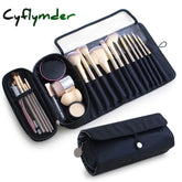 Cyflymder Portable Makeup Brush Bag - Organize Your Cosmetics And Travel In Style (Black)