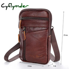 Cyflymder Portable Men’s Mobile Phone Pockets Leather Belt Clip Bag Pouch Fashion Crossbody