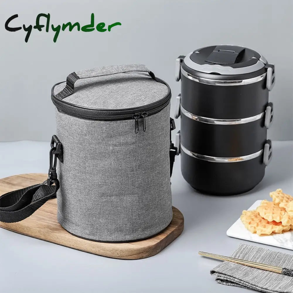 Cyflymder Portable Oxford Cloth Lunch Bags Food Cooler Box Children Bento Thermal Pouchs Picnic