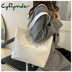 Cyflymder Portable Women Cotton Padded Nylon Large Capacity Travel Handbag Fashion Autumn Winter