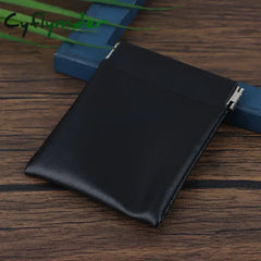 Cyflymder PU Leather Coin Purse Earbuds Earphone Holder Pouch Wallet Change for Women Men
