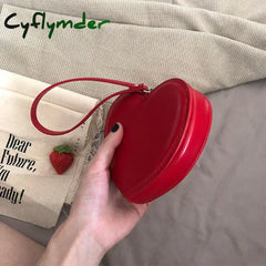 Cyflymder PU Leather Heart Bag Coin Purses for Women Cute Children’s Handbag Wallet Designer Original Kawaii Wallets