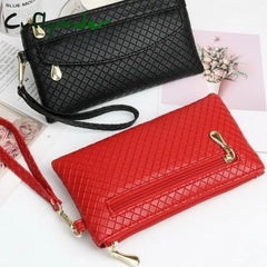 Cyflymder Pu Leather Wallet Women Clutch Women’s Purse Mobile Phone Storage Female Case Pocket