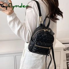 Cyflymder Pu Soft Leather Bags Shoulder Small Backpacks Multi-Function Ladies Phone Pouch Pack