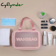 Cyflymder Pu Women Travel Storage Bag Toiletry Organize Waterproof Pvc Cosmetic Portable