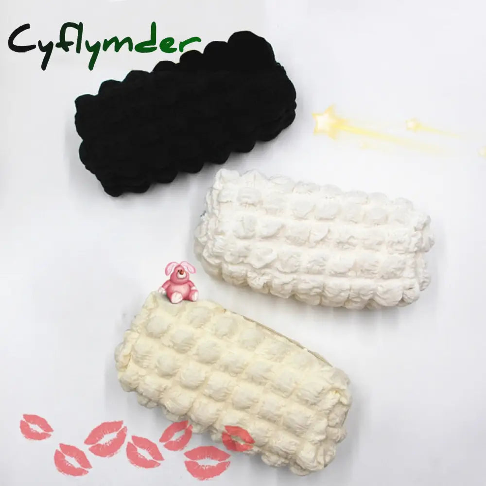 Cyflymder Puffs Cute Pencil Case Korean Stationery Pen Trousse Estuche Escolar Large Capacity