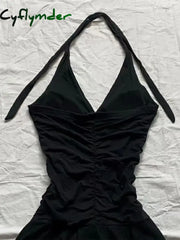 Cyflymder Punk Sexy Dresses Women Clothes Summer Vintage 90s Korea Dress Sweet Girl High Waist Slim Gothic Harajuku Y2k