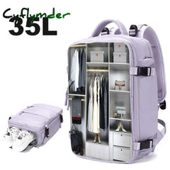 Cyflymder Purple Backpack Multifunctional Travel Bag Big Capactiy Shoulder Bags For Women With