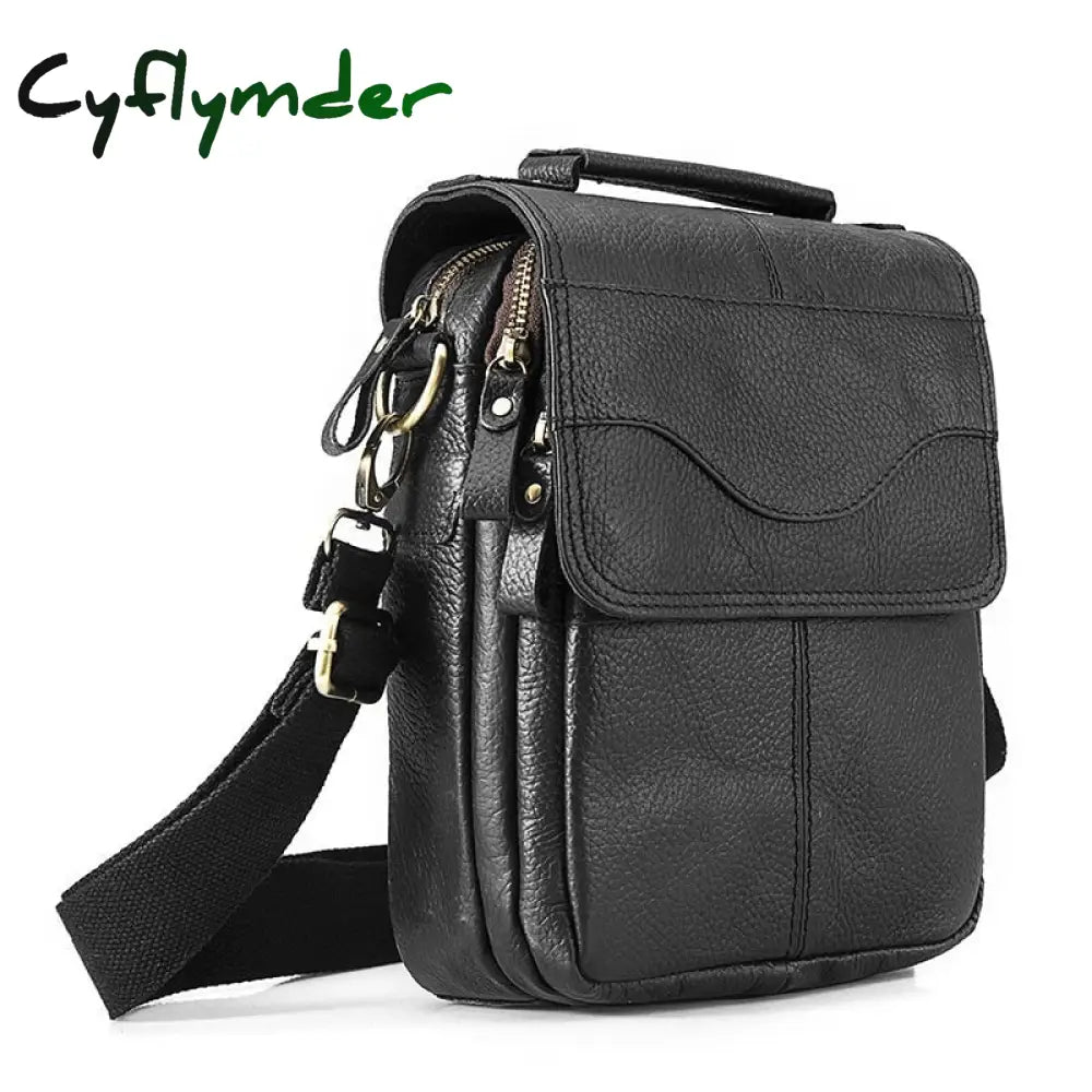 Cyflymder Quality Leather Male Casual Design Shoulder Messenger Bag Cowhide Fashion Cross-Body Bag