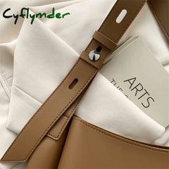 Cyflymder Quality Women Tote Bags 2 Pcs/Set Large Capacity Shopper Shoulder Bag Pure Color Wide