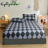 Cyflymder Queen Bed Sheet with Elastic Geometric Fitted Sheet lençol de camal casa Reactive Printed Bed Linen