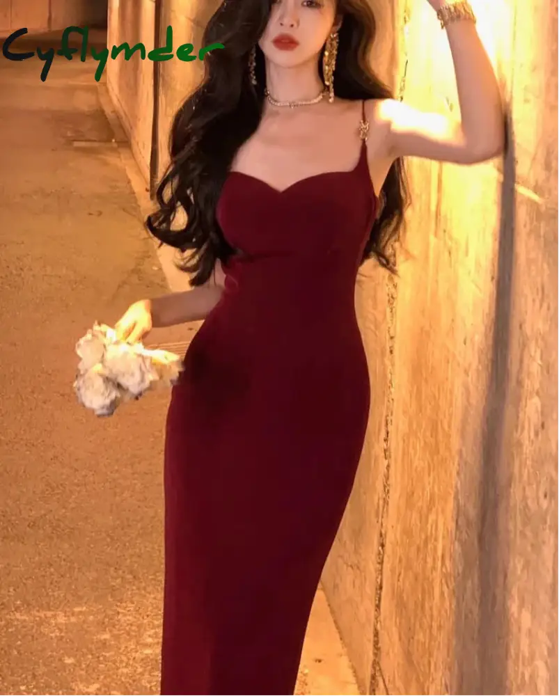 Cyflymder rave inspo outfits Vintage Designer Fashion Sexy Slim Fit Bodycon Dress for Women Long Party Club Prom