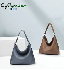 Cyflymder Real Genuine Leather Tassel Women’s Handbag Elegant Ladies Hobo Crossbody Shoulder Bags