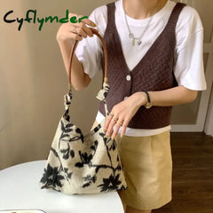 Cyflymder Retro Bags For Women Jacquard Fabric Shoulder Bag Reusable Shopping Casual Tote Female