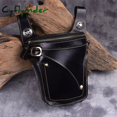 Cyflymder Retro Crazy Horse Cowhide Men’s Waist Pack Casual High-Quality Natural Genuine Leather