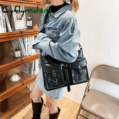 Cyflymder Retro Multiple Pockets Bag Pu Leather Crossbody Bags For Women Hit Trend Women’s