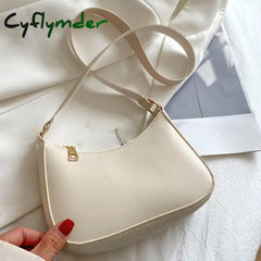 Cyflymder Retro Solid Color Pu Leather Women’s Fashion Exquisite Shopping Bag Handbags Shoulder