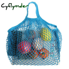 Cyflymder Reusable Cotton Mesh Bag Shopping String Fishnet Net Turtle Bags Storage Handbag Tote