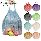 Reusable Cotton Mesh Bag Shopping String Fishnet Net Turtle Bags Storage Handbag Tote Woven Net Tote Environmental Protection