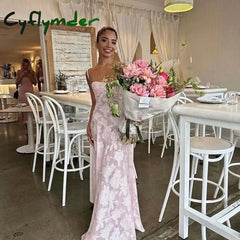 Cyflymder - Rosalia Floral Mesh Long Dress Dresses