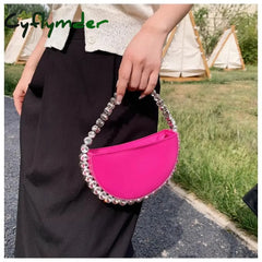 Cyflymder Round Diamond Chain Shiny Evening Bags Women Handbags And Purses New Brand Designer