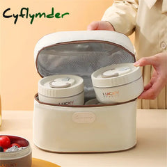 Cyflymder Round Portable Thermal Bag For Lunch Ice Cooler Pack Insulation Picnic Food Storage Bags