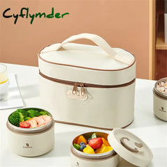 Cyflymder Round Portable Thermal Bag For Lunch Ice Cooler Pack Insulation Picnic Food Storage Bags