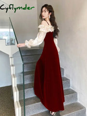 Cyflymder Ruffles Flare Sleeve Toast Bride Autumn New High End Light Luxury Wedding Engagement