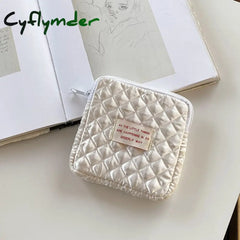 Cyflymder Sanitary Napkin Storage Bags Cotton Cute Korea Coin Purse Bag Jewelry Organizer Card