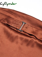 Cyflymder - Satin Bodycon Tube Long Dress Dresses