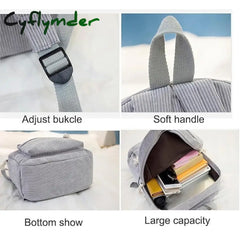 Cyflymder School Backpack Bags For Teenage Girls Women Bagpack Female Corduroy Bookbag Harajuku Bag