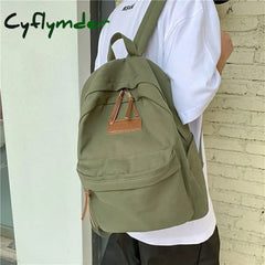Cyflymder School Backpack Bookbag Solid Color For Student Boys Girls Large Capacity Adjustable